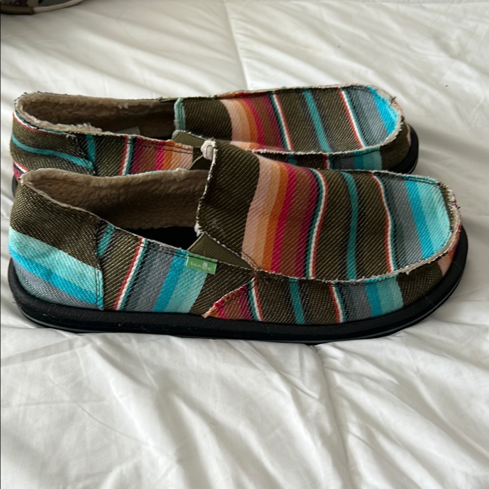 Sanuk Multicolor Striped Loafers